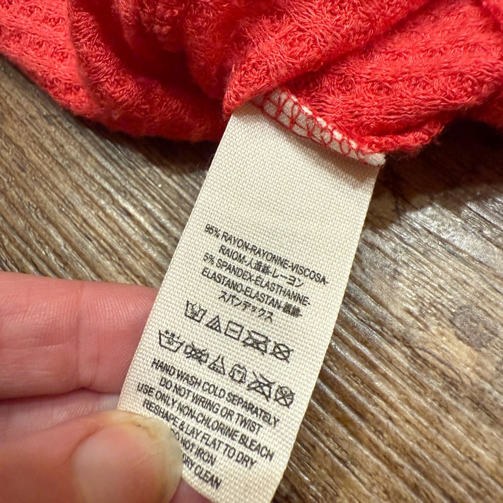 Free People Drippy Thermal Sunset Waffle Knit Tunic Size M - Picture 10 of 10